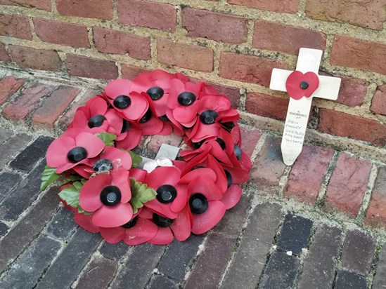 Remembrance Cross in Tonbridge Memorial Garden - 2015-09-02