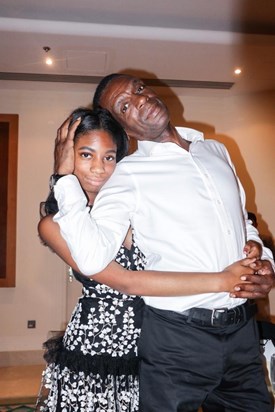 Maurice and his Daughter Kareema at the wedding of Marc and Megumi, 2018