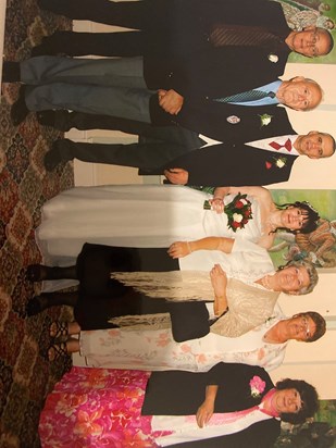 Wedding photo with some aunts and uncles 