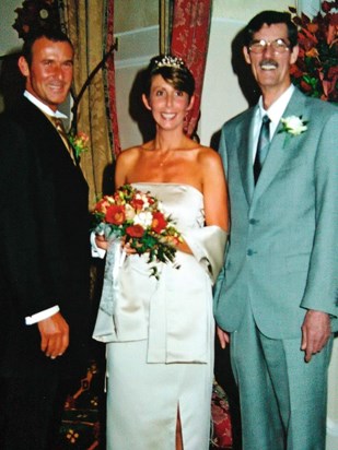 Me, Mick and my Dad at our wedding celebration.....03/11/01