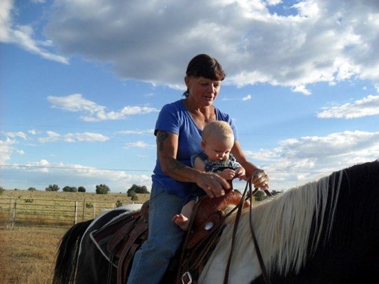Gavin's first horse ride