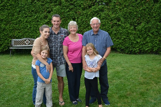 With Richard and family in Canada