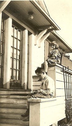 Peg (age 4, 1922) and brother Tom