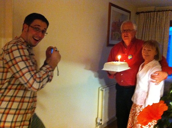 Classic family pic taken on Dad's 60th, Mum putting up with the hammy Mansell men :)