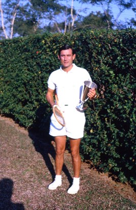 1963 John with Tennis Mens Singles Cup