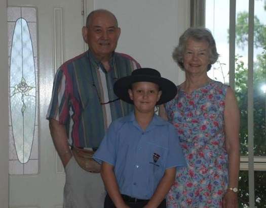 John and Anne Thyne with grandson Harry Australia 2009 from Susan 
