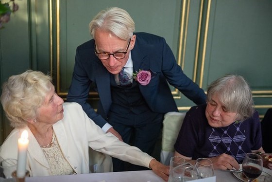 Mary talking with Nigel and Rachel