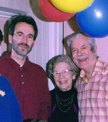 Nigel, Mary and Norman at Norman's 70th Birthday Party