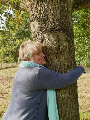 Tree hugging at Marks Hall - October 2021