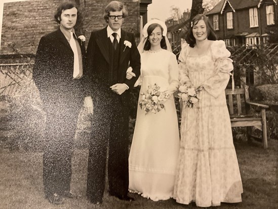 At the wedding of Andy and Rita Weeks in 1973