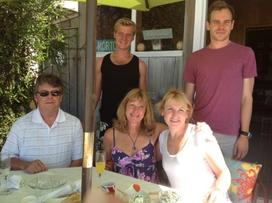 Newport Beach, California in 2013. Schalon, Ben, Susan, Giulia & Ben. 