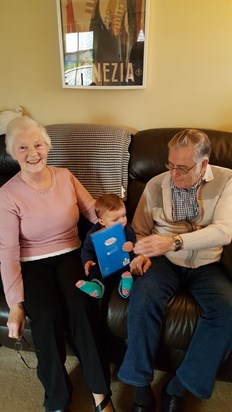 Graham with his wife Jessie and great grandson Noah xx