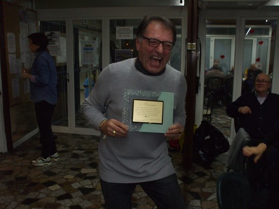 Francesco's Birthday present from his friends from Fano on his 65th Birthday