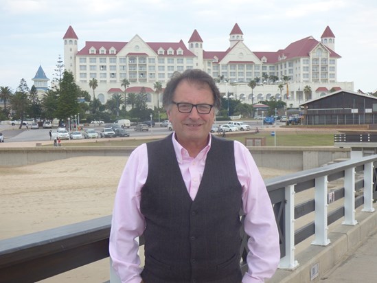 Francesco in front of our Hotel Boardwalk, Summerstrand, SA 2016