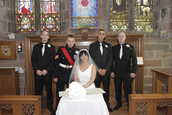 Alan looking dapper with his son Aaron and our baby bro Jamie on my wedding day