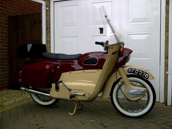 Dads Restored Ariel motorcycle