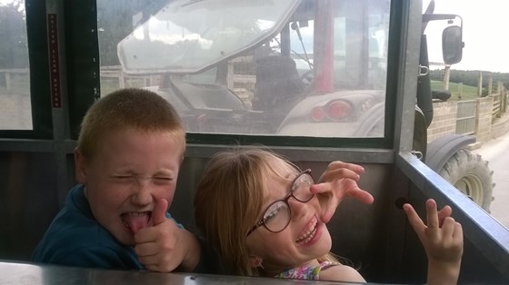 Tractor ride at Cannon Hall Farm August 2015