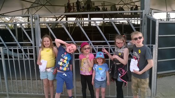 Josh with his sisters & friends Cannon Hall Farm August 2015