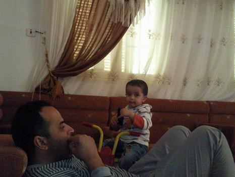 Khamis with his son Abdulla