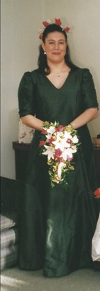 Marie as bridesmaid at our wedding 2/1/99