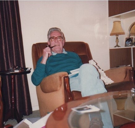 Dad, where i remember him, in his chair.....