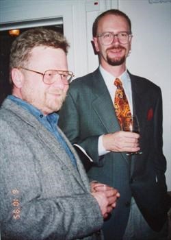 Sid and Andy at Strathmere House in North Gower at a wedding (1995)