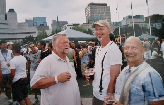 Sid with Me (Andy) and Carl at Ottawa Gay Pride, August 24th 2008