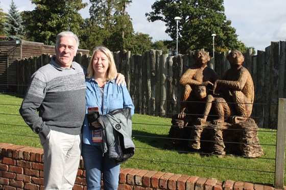 Happy memories of a lovely day spent with Frank and Angela at Twycross Zoo.  Love Chris and Jane  