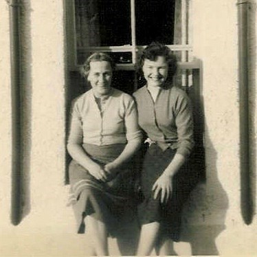 Dad’s mum, Jessie, with mum at The cottage in Drumnadrochit, near the banks of Loch Ness.