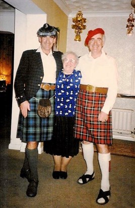  Proud Scots one Hogmanay, with Katie, dad’s mother-in-law