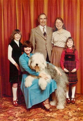 Dad in his prime surrounded with his family - not sure about the 70’s decor & fashions.