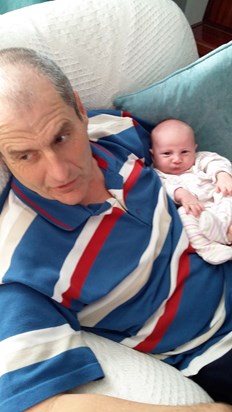 Proud Grandad with baby Hermione