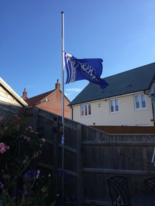 Flying the flag at half mast in your honour