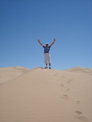 On a sand dune in America (Mexican border)