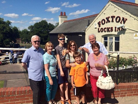 A summer afternoon spent at Foxton Locks, Northampton.  Sean, Barbara, Oliver, Jackie, Ryan, Jean and Don