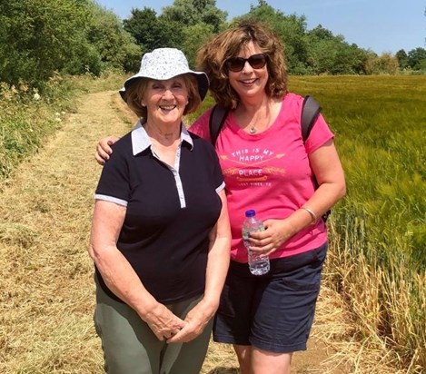 One of our lovely country walks in Northamptonshire.  Barbara and Jackie