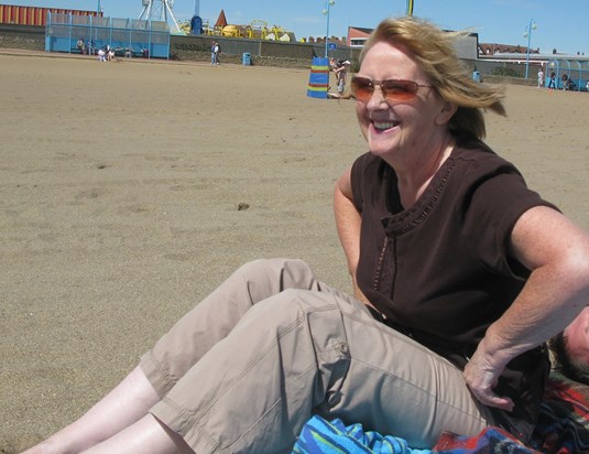On the beach at Skegness.