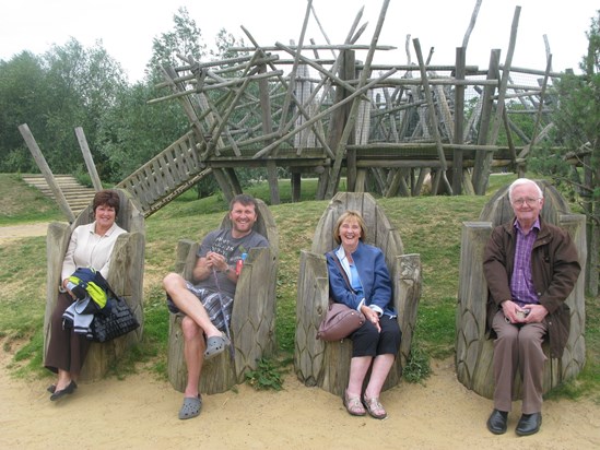 Stanwick Lakes, Wellingborough - Jean, Ian, Barbara and Sean.