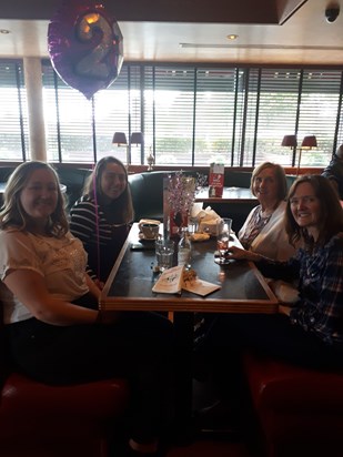 My 21st birthday breakfast (Granddaughter Megan) with Granny, Mum (Erica) and cousin Katie