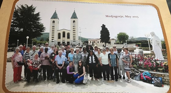 Barbara with her friends on her pilgrimage trip to Medjugorje in May 2015
