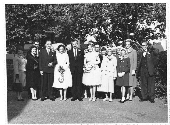 Wedding group of family