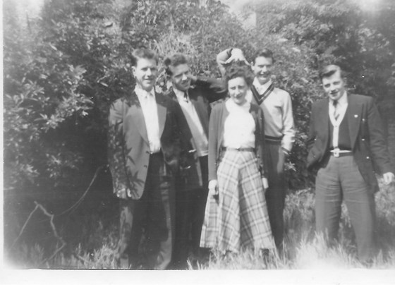 Mum with Jim, Mike, Eamonn and Brendan 1955