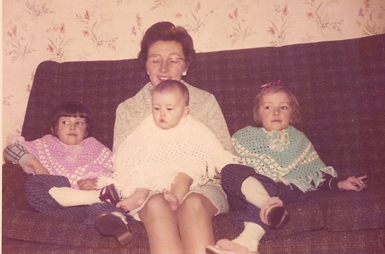 Mum and daughters 1970