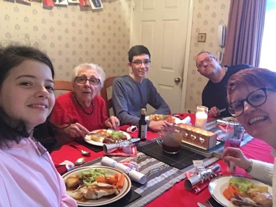 Family selfie with mum 2017