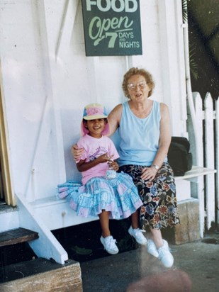 Mam and Lua on hols in Mosman and Port Douglas North Queensland 1998