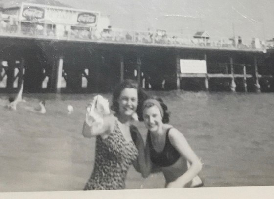 Lynette and Glenda Great Yarmouth 1964