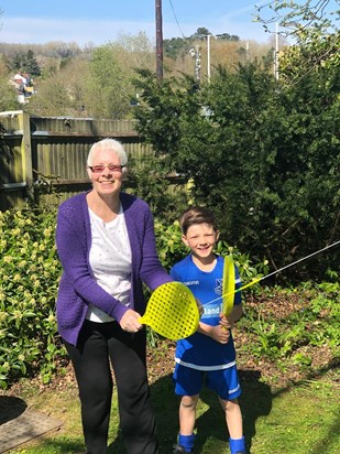 Granma Tennis with Robert