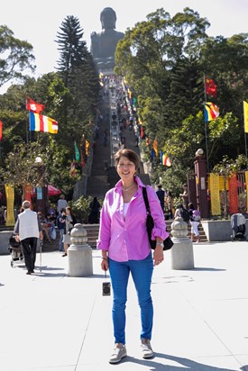 Janet visit The Big Buddha in Hong Kong.