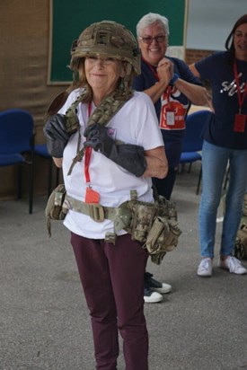 Jennie at a Blind Veterans UK away day