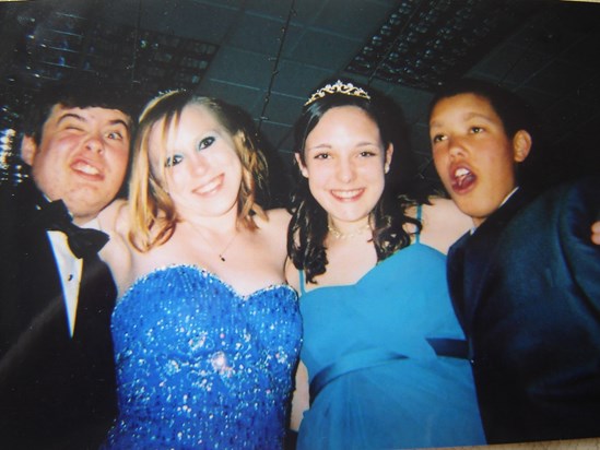 Tyler, Saxon, Kelly and Ashley at the Prom